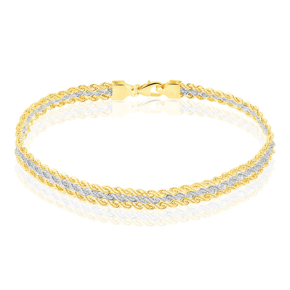 Bracelet Jerry Maille Corde 3 Rangs Or Bicolore - Bracelets Femme | Marc Orian