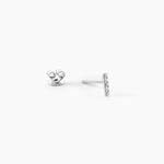 Boucles D'Oreilles Puces Susie Argent Blanc Oxyde De Zirconium - Puces Femme | Marc Orian