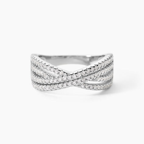 Bague Sharise Argent Blanc Oxyde De Zirconium - Bijoux fantaisie Femme | Marc Orian