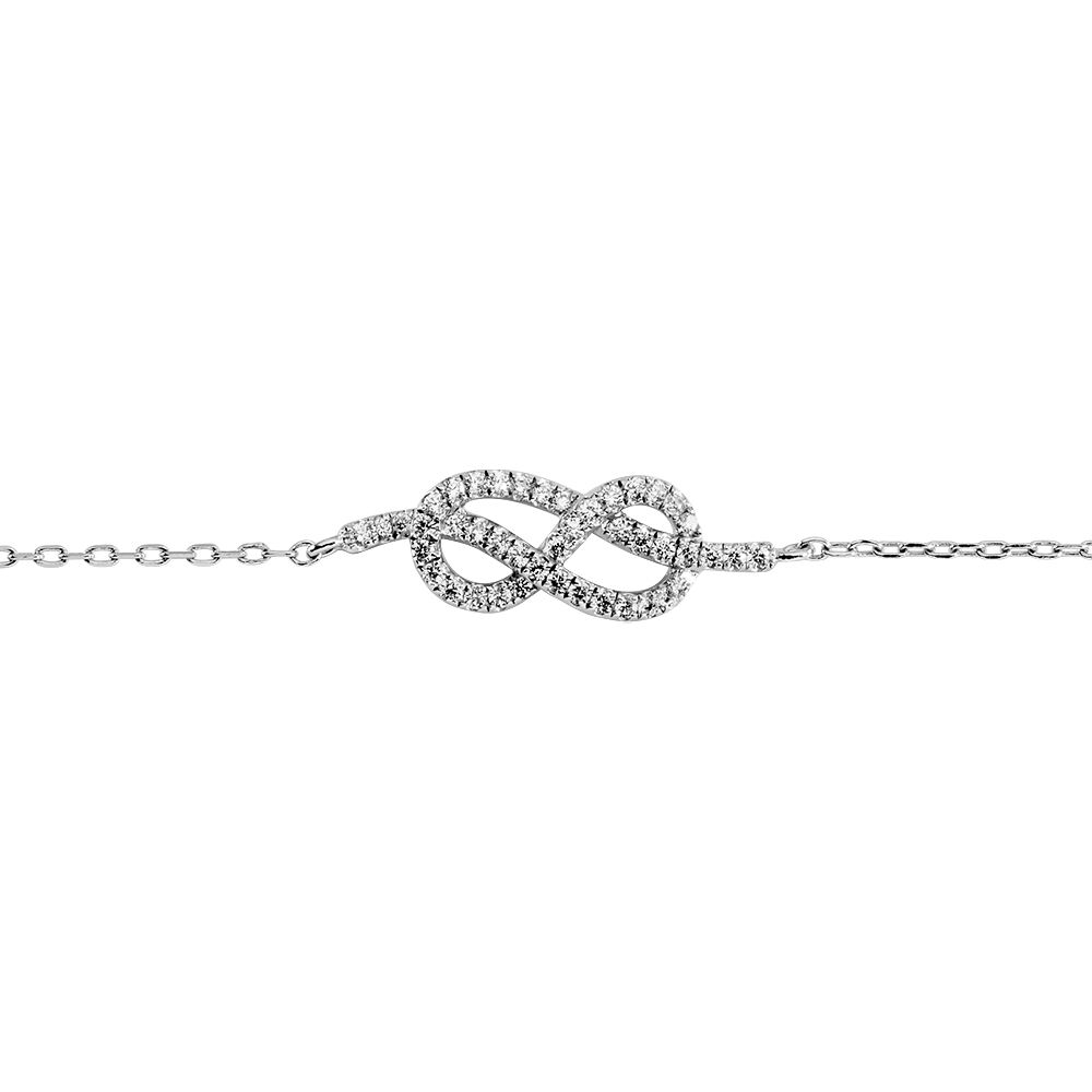 Bracelet Fiorine Argent Blanc Oxyde De Zirconium - Bracelets chaînes Femme | Marc Orian