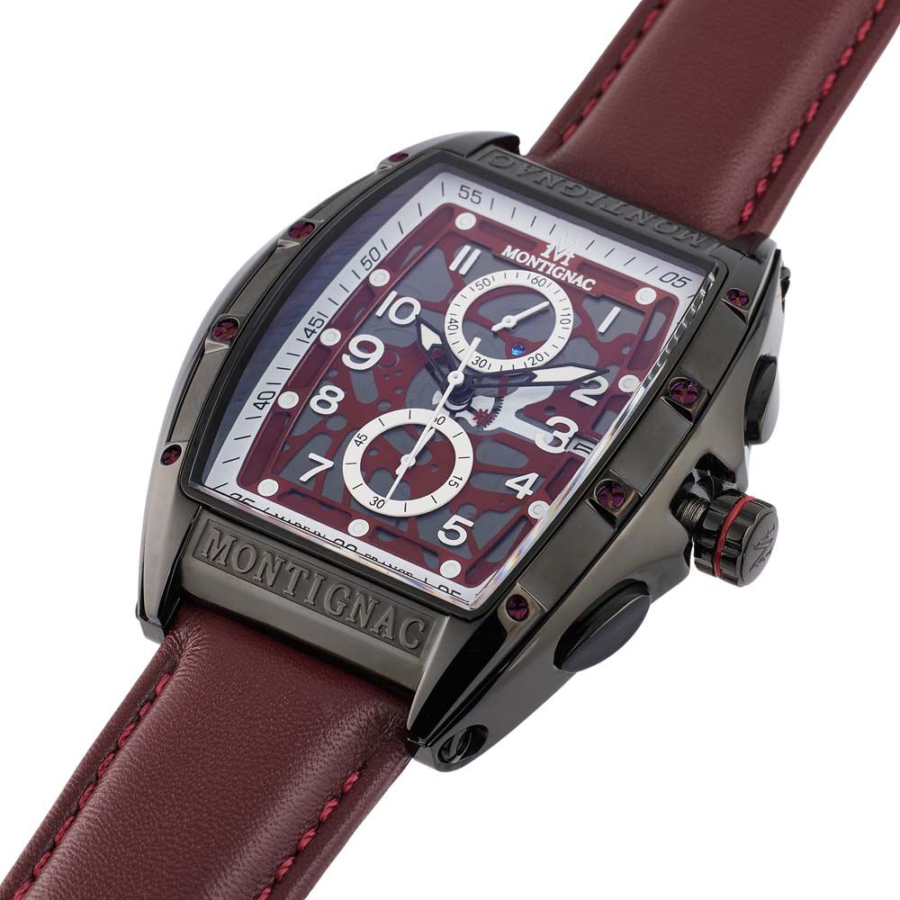 Montre Montignac Tonneau Rouge - Montres étanches Homme | Marc Orian