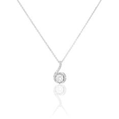 Collier Vrille Accompagnee Or Blanc Diamant - Parure de mariage Femme | Marc Orian