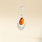 Collier Argent Blanc Doralyn Ambre - Colliers avec pierres Femme | Marc Orian