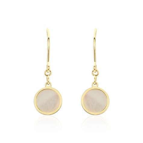 Boucles D'oreilles Pendantes Naïade Or Jaune Nacre - Pendantes Femme | Marc Orian