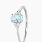 Bague Diapre Or Blanc Topaze Oxyde De Zirconium - Bagues pierres fines Femme | Marc Orian