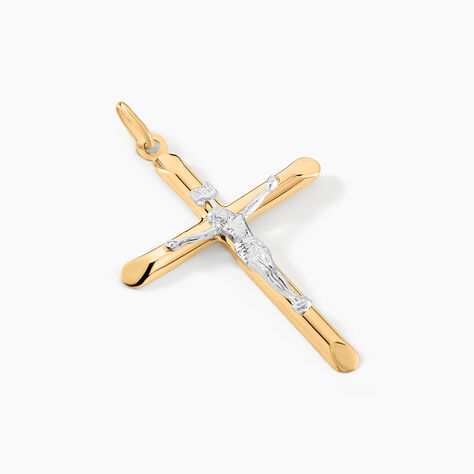 Pendentif Damian Croix Or Bicolore - Pendentifs Famille | Marc Orian