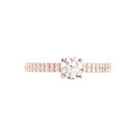 Bague Solitaire Dayna Or Rose Oxyde De Zirconium - Solitaires Femme | Marc Orian