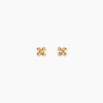 Boucles D'Oreilles Puces Jannie Plaqu&eacute; Or Jaune - Puces Femme | Marc Orian