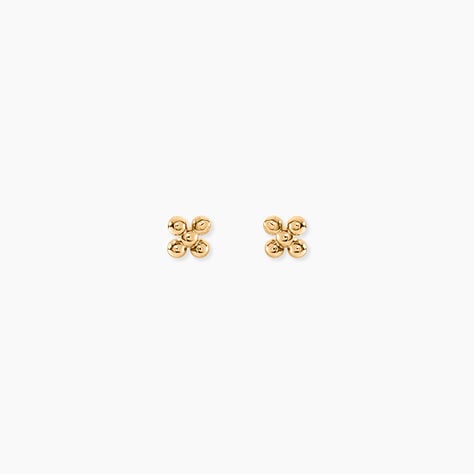 Boucles D'Oreilles Puces Jannie Plaqu&eacute; Or Jaune - Puces Femme | Marc Orian