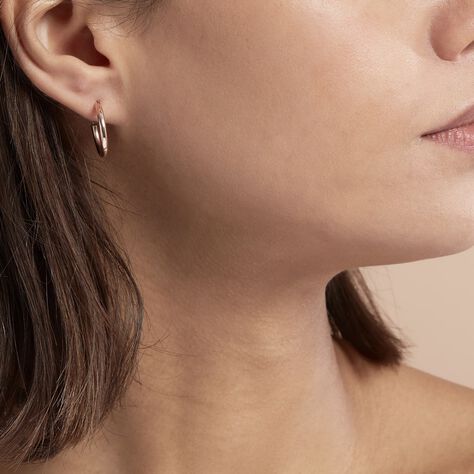 Créoles Argent Rose Olympia - Boucles d'oreilles Créoles Femme | Marc Orian