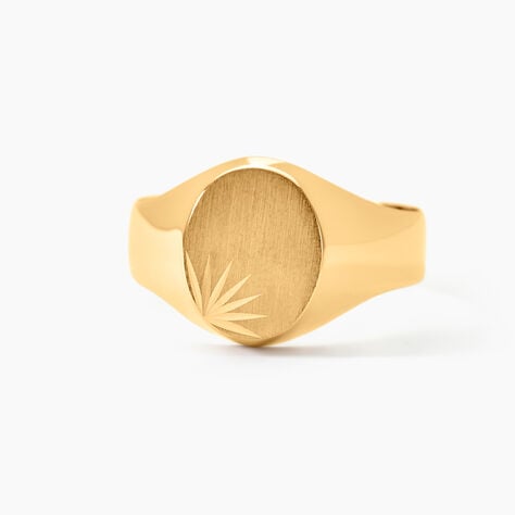 Chevali&egrave;re Deimos Ovale Diamantee Soleil Or Jaune - Bijoux personnalis&eacute;s Homme | Marc Orian