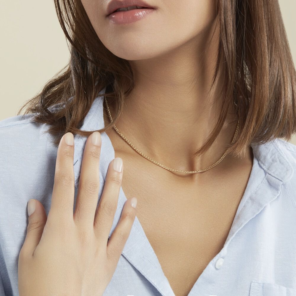 Collier Jany Maille Palmier Or Jaune - Chaînes Femme | Marc Orian