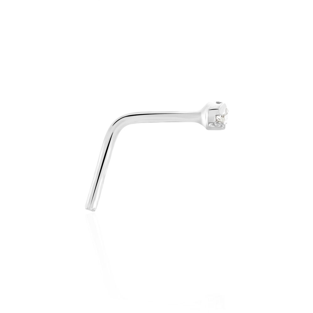 Piercing De Nez Demetrie Or Blanc Diamant - Piercing Nez Femme | Marc Orian