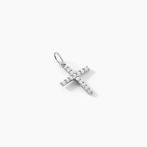 Pendentif Canice Croix Or Blanc Oxyde De Zirconium - Pendentifs Famille | Marc Orian