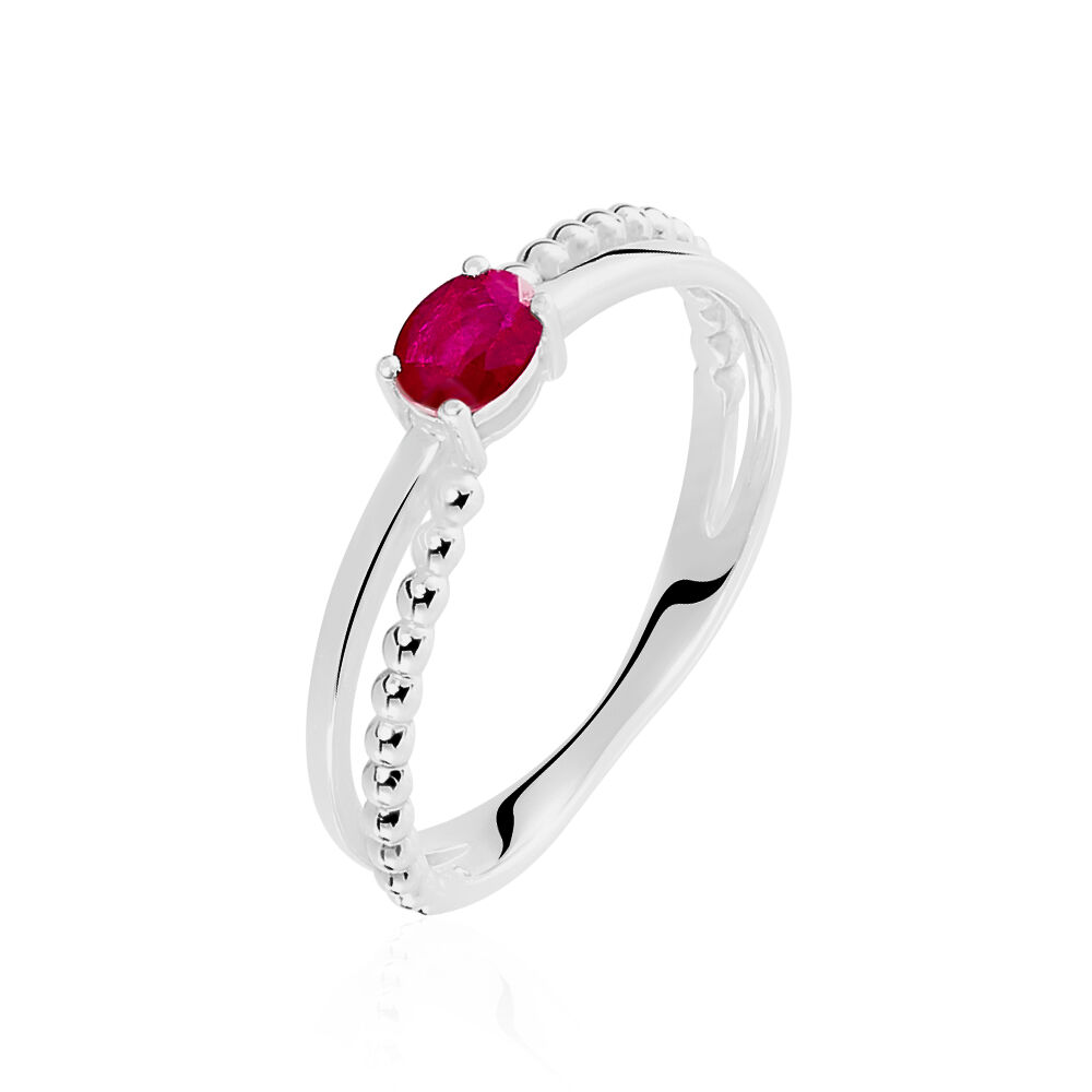 Bague Meri Or Blanc Rubis - Bagues vintage Femme | Marc Orian