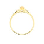Bague Diapre Or Jaune Citrine Oxyde De Zirconium - Bagues pierres fines Femme | Marc Orian