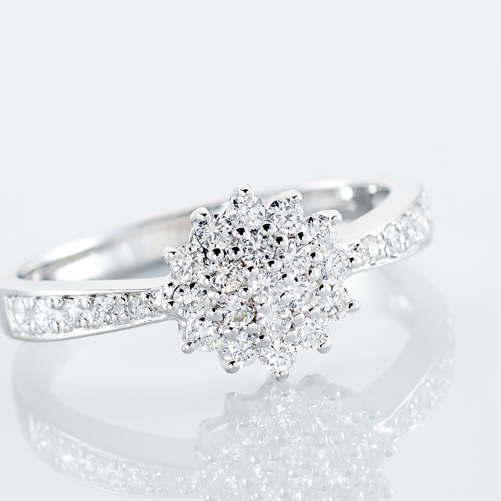 Bague Chou Or Blanc Diamant - Bagues fian&ccedil;ailles Femme | Marc Orian