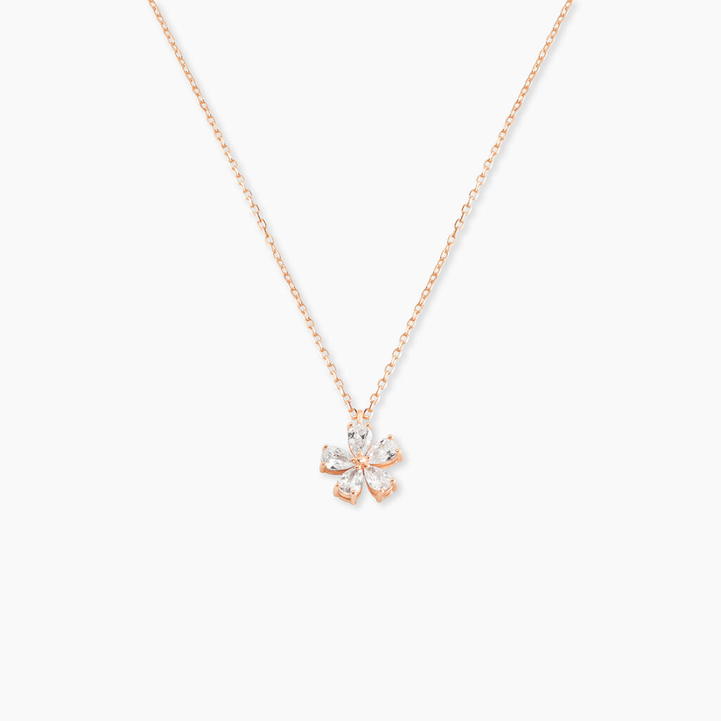 Collier Argent Rose Siriana Oxyde De Zirconium - Colliers avec pierres Femme | Marc Orian