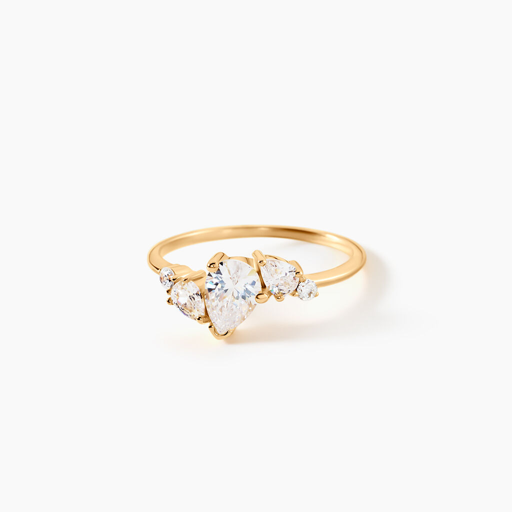 Bague Glamour Plaqu&eacute; Or Jaune Oxyde De Zirconium - Bijoux fantaisie Femme | Marc Orian
