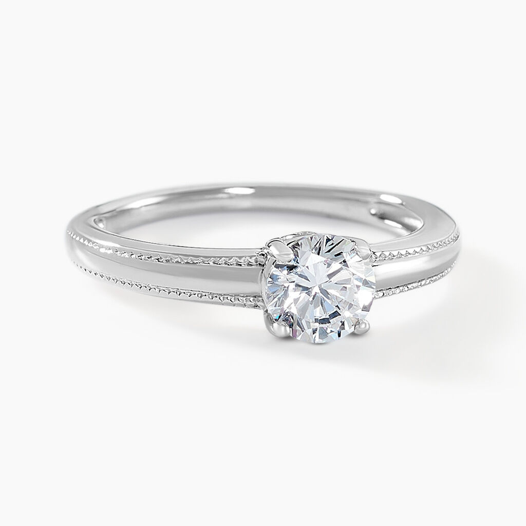 Bague Tiphane Argent Blanc Oxyde De Zirconium - Solitaires Femme | Marc Orian