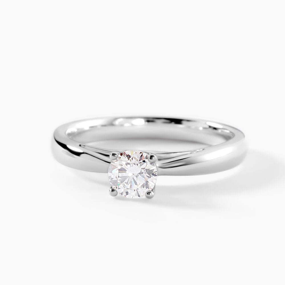 Bague Iris Platine Blanc Diamant - Solitaires Femme | Marc Orian