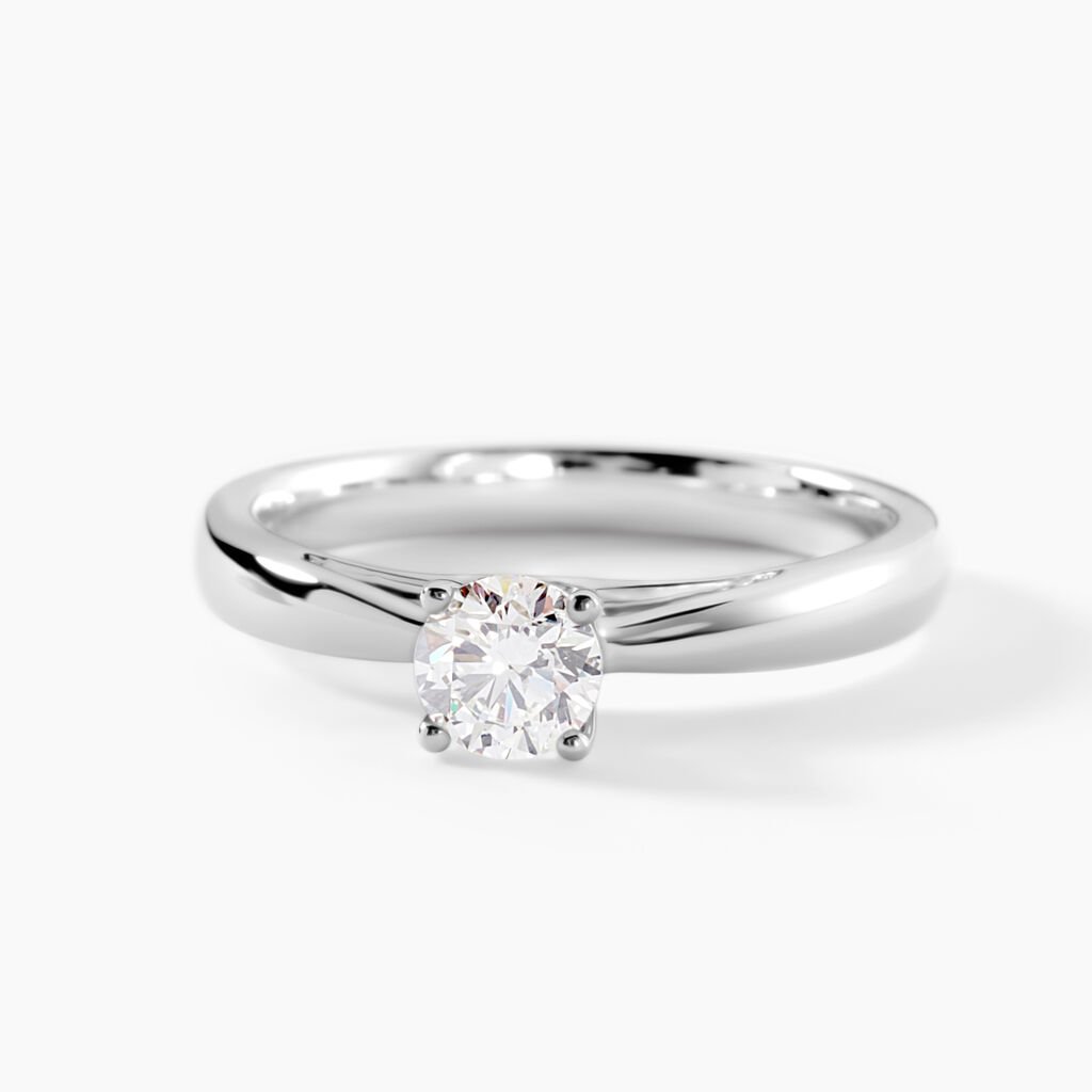 Bague Iris Platine Blanc Diamant - Solitaires Femme | Marc Orian
