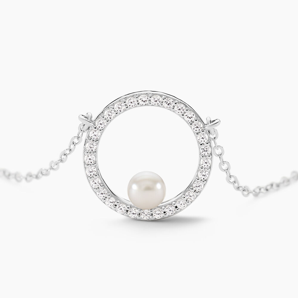 Collier Marthe Argent Blanc Perle De Culture Et Oxyde De Zirconium - Colliers avec pierres Femme | Marc Orian