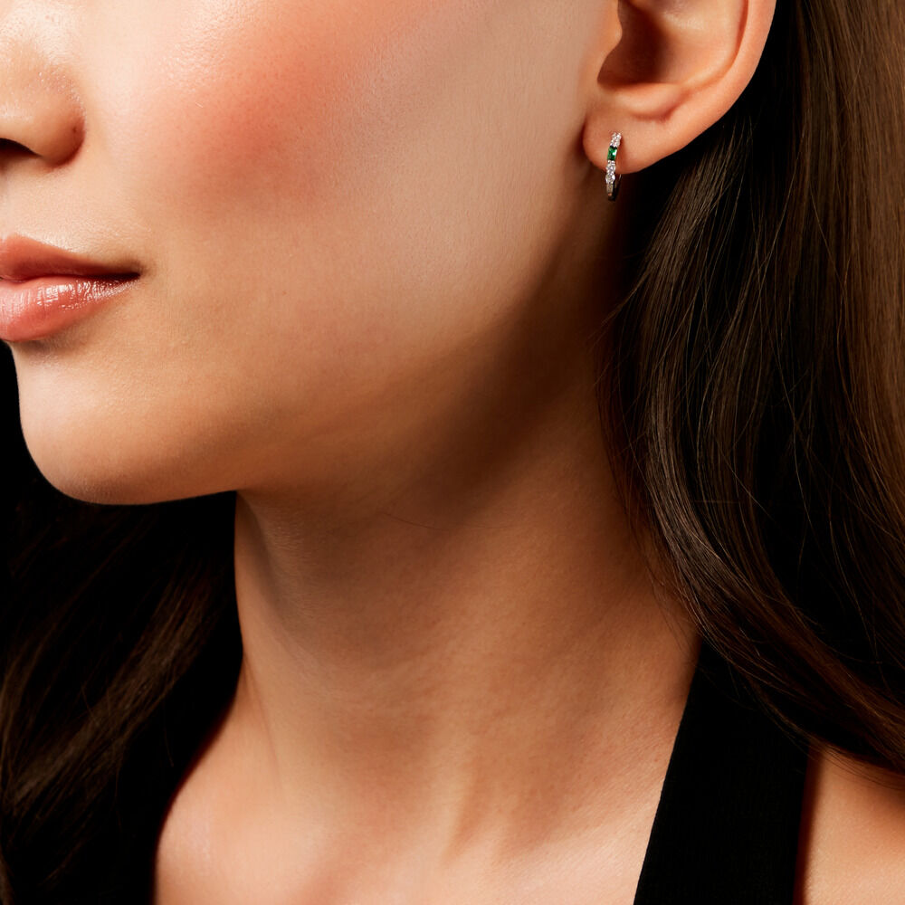 Créoles Felisa Argent Blanc Oxyde De Zirconium - Créoles Femme | Marc Orian