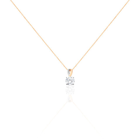 Collier Micheline Or Bicolore Oxyde De Zirconium - Colliers avec pierres Femme | Marc Orian