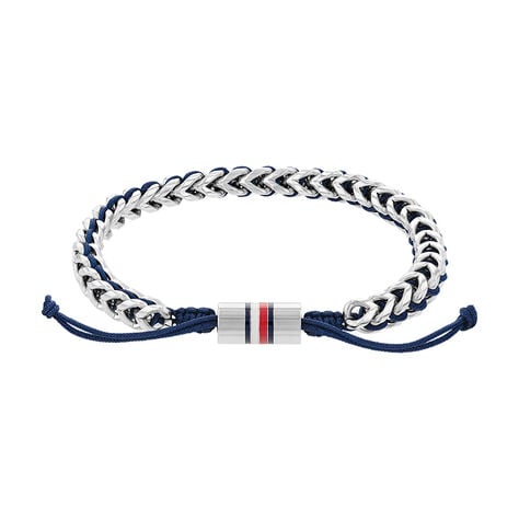 Bracelet Tommy Hilfiger Braided Metal Acier Blanc - Bracelets chaînes Homme | Marc Orian