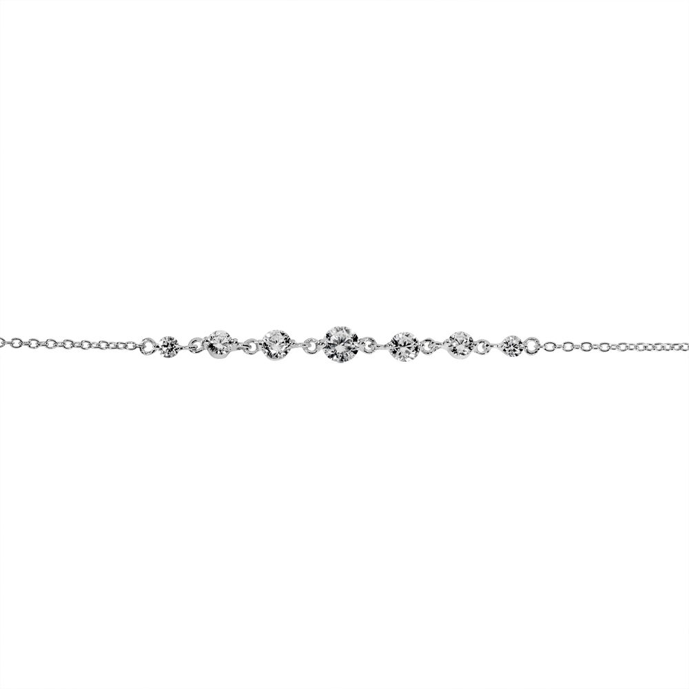 Bracelet Odyssee Argent Blanc Oxyde De Zirconium - Bracelets chaînes Femme | Marc Orian