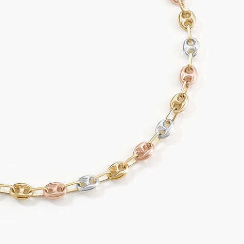 Collier Dami Maille Grain De Cafe Or Tricolore - Chaines Homme | Marc Orian