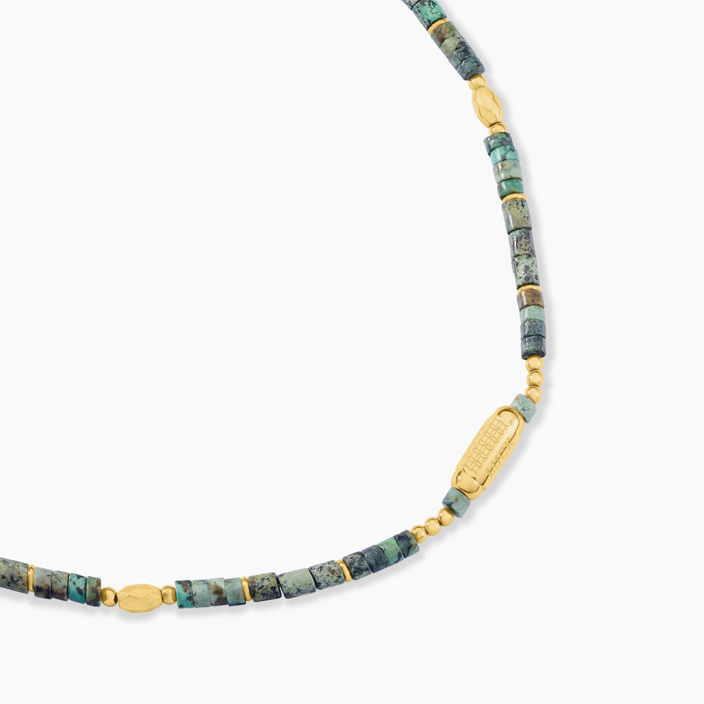 Collier Athena Acier Jaune Turquoise - Colliers avec pierres Femme | Marc Orian