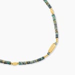 Collier Athena Acier Jaune Turquoise - Colliers avec pierres Femme | Marc Orian