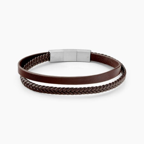 Bracelet Jourdan Cuir De Vache Marron - Bracelets cuir Homme | Marc Orian
