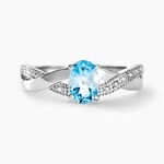 Bague Candice Or Blanc Topaze - Bagues pierres fines Femme | Marc Orian