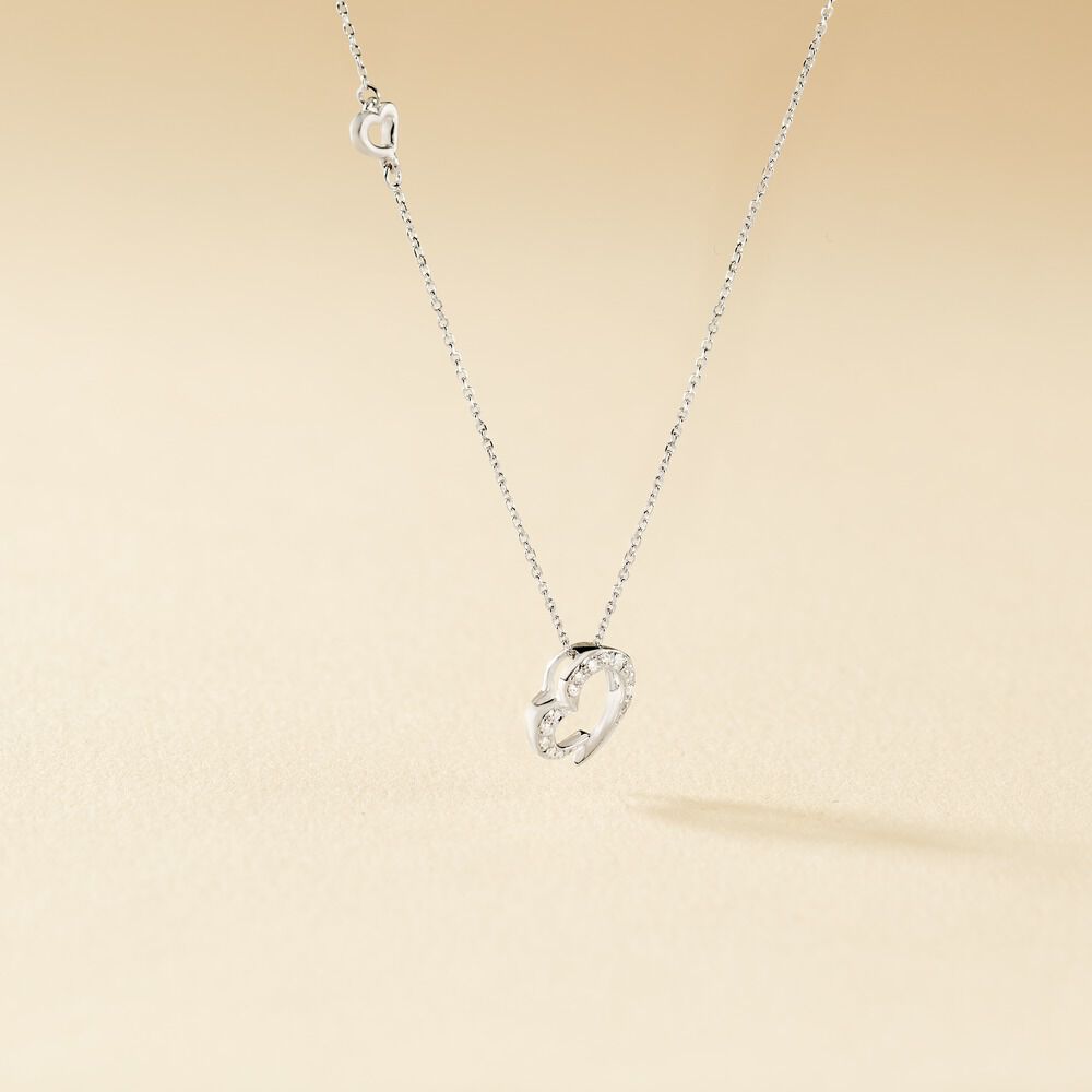 Collier Louise Or Blanc Diamant - Colliers avec pierres Femme | Marc Orian