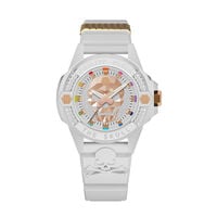 cadran blanc fond blanc bracelet silicone blanc
