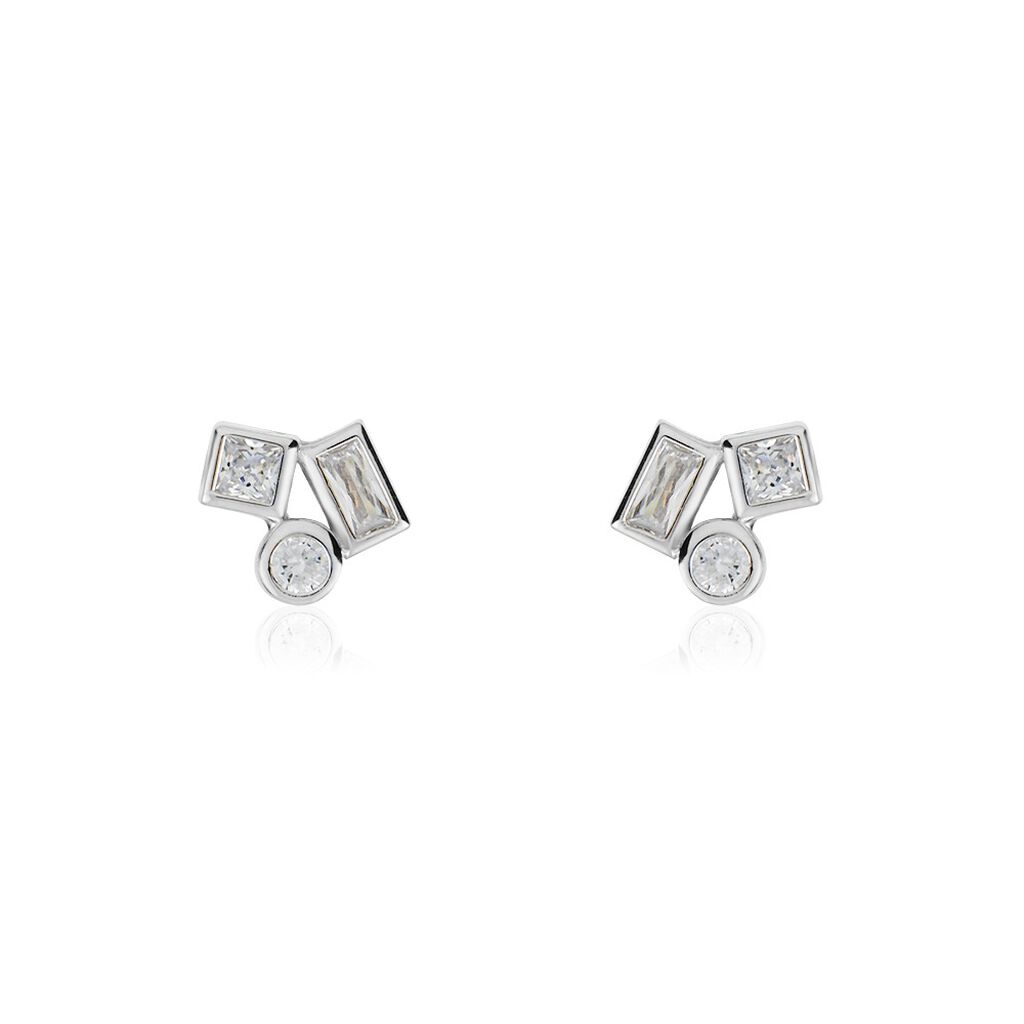 Boucles D'oreilles Puces Argent Duredle Oxydes De Zirconium - Puces Femme | Marc Orian