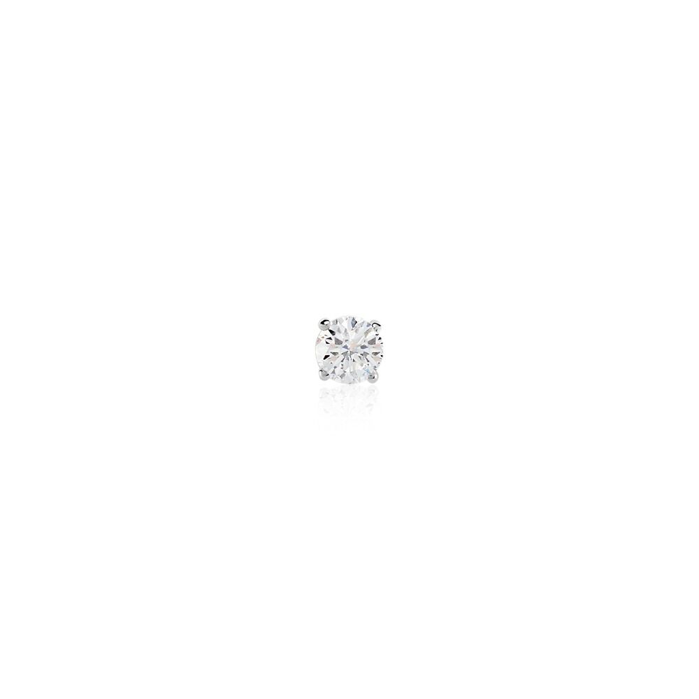 Boucle D'oreille Puce Unitaire Victoria Or Blanc Diamant - Puces Famille | Marc Orian