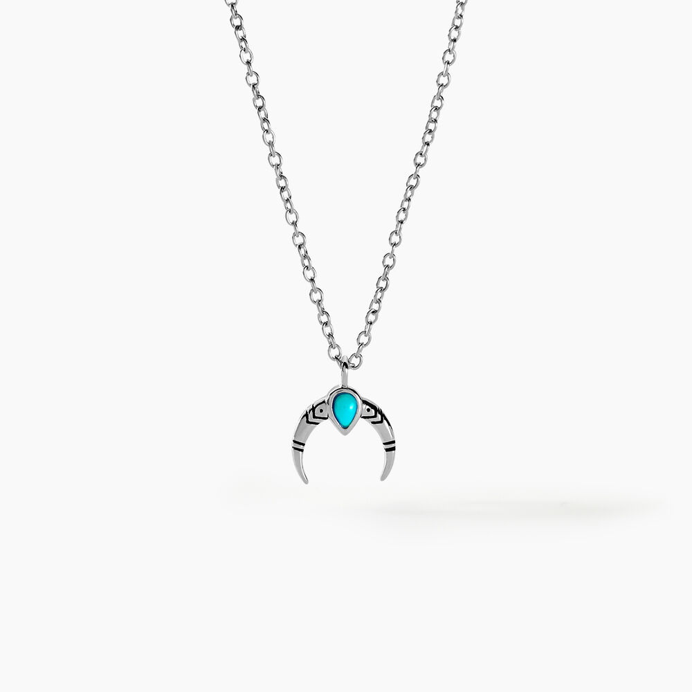 Collier Estrid Argent Blanc Turquoise - Colliers avec pierres Femme | Marc Orian