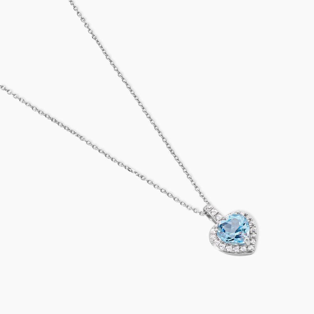 Collier Ashraf Or Blanc Topaze Et Oxyde - Colliers avec pierres Femme | Marc Orian