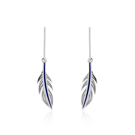 Boucles D'oreilles Pendantes Argent Blanc Stieg - Pendantes Femme | Marc Orian