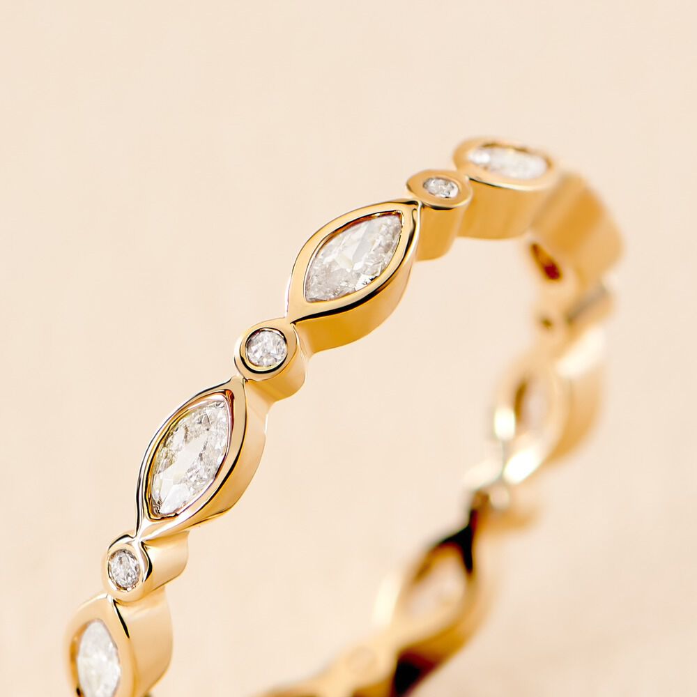 Bague Primavera Plaqué Or Jaune Oxyde De Zirconium - Bagues avec pierre Femme | Marc Orian