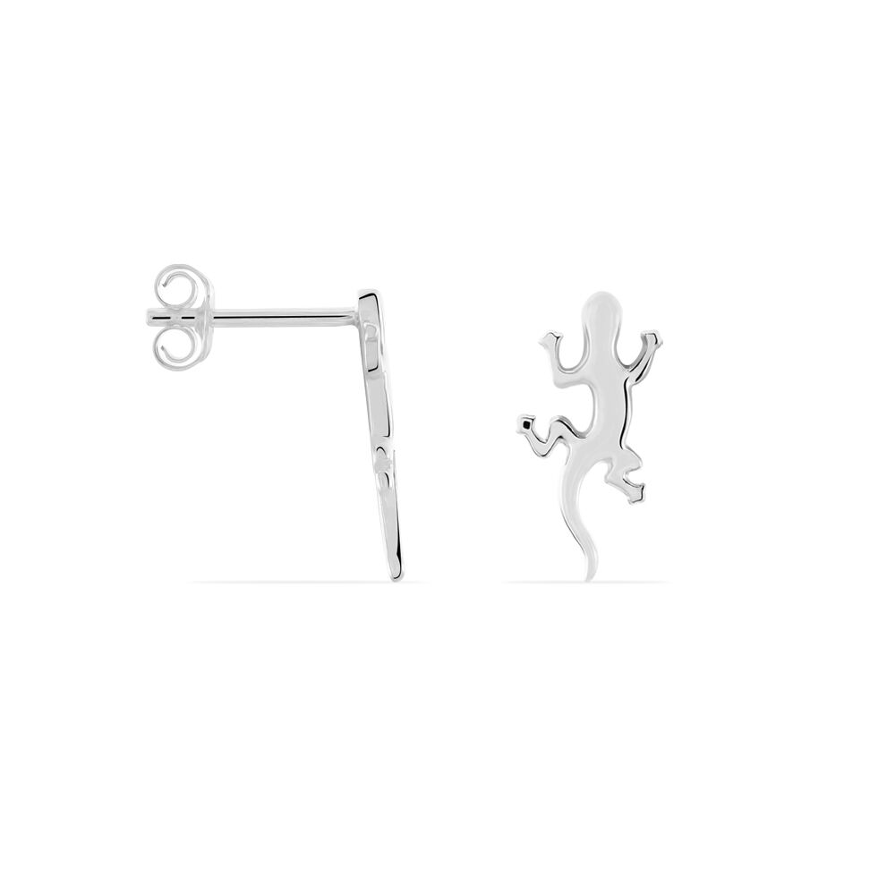 Boucles D'oreilles Puces Ivelyse Argent Blanc - Puces Femme | Marc Orian
