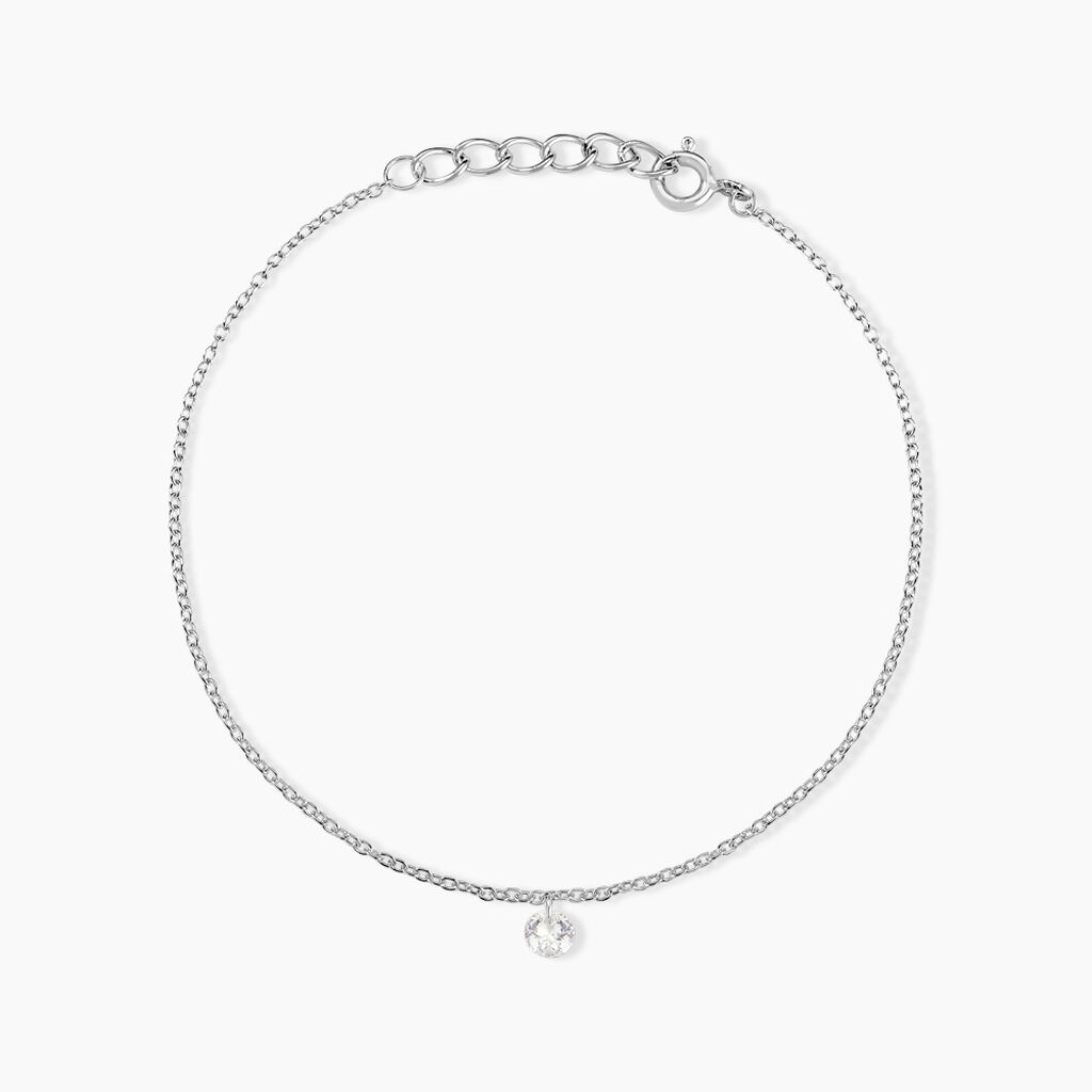 Bracelet Argent Constantin Argent Blanc Oxyde - Bracelets chaînes Femme | Marc Orian