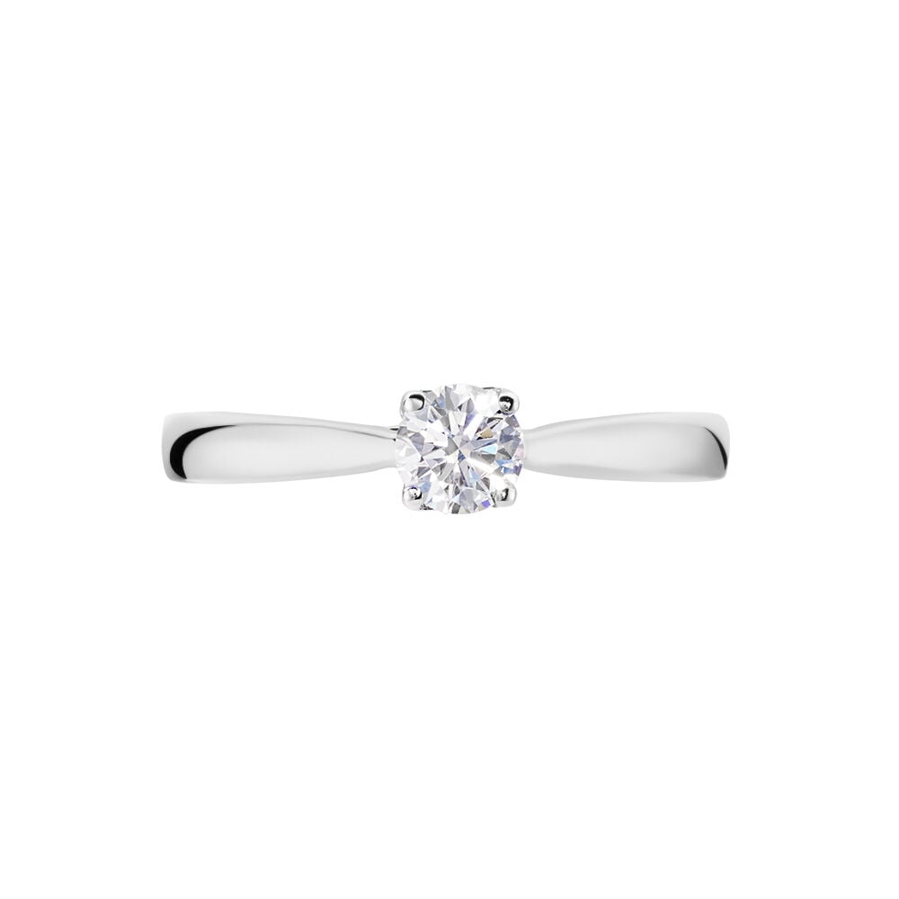 Bague Solitaire Vicoeuria Or Blanc Diamant Synthétique - Solitaires Femme | Marc Orian
