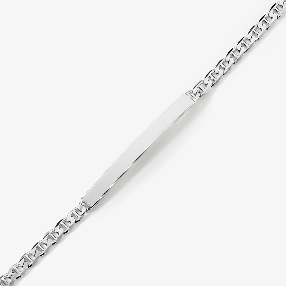 Bracelet Identit&eacute; Zak Argent Blanc - Gourmettes Homme | Marc Orian