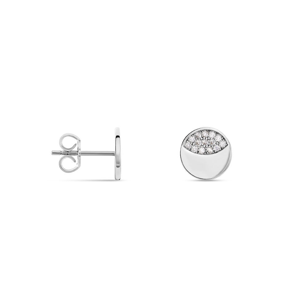 Boucles D'oreilles Puces Argent Grissil Oxydes De Zirconium - Puces Femme | Marc Orian