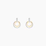 Boucles D'oreilles Pendantes Or Bicolore Eloisia Diamants - Pendantes Femme | Marc Orian